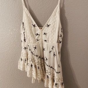 Free People embroidered top